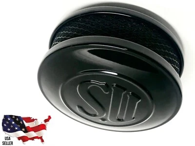 LIMPADOR DE AR HARLEY PRETO ANOS 70-1980 SUPER SPORT ELECTRA WIDE GLIDE FXR FL FX FLT - Imagem 1 de 4