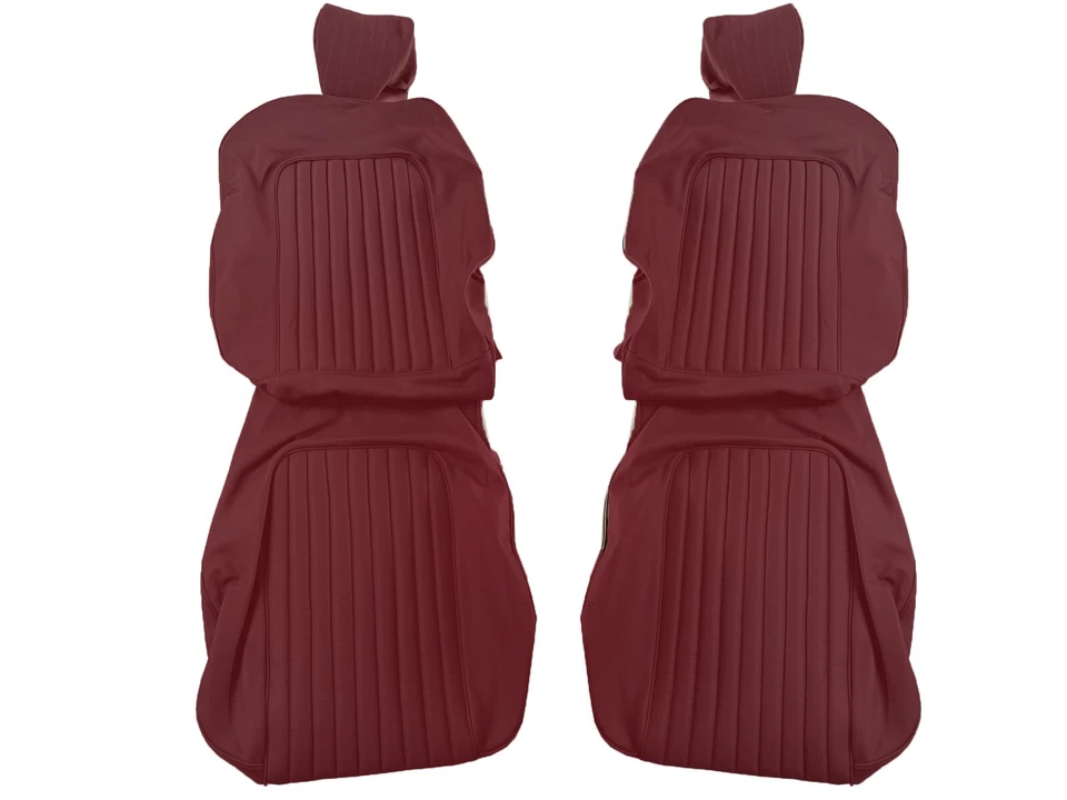 Fits: Alfa Romeo Spider 1971-94 Style 3 BURGUNDY Leather Seat Covers - Image 1 of 3
