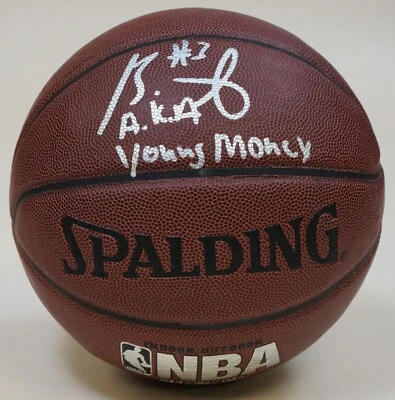 Brandon Jennings Signed Basketball PSA/DNA COA Young Money Pistons Bucks Auto 01 - Image 1 of 4
