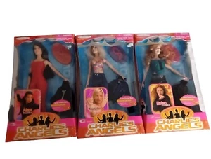 Neu im Karton Vintage Charlie's Angels Filmpuppen komplettes Set '00 Barrymore Diaz Lu 11,5 Zoll - Bild 1 von 13
