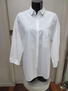 ZARA TRAFALUC COLLECTION WHITE L/S COTTON SHIRT SIZE EUR M, USA M, MEX 28 - GUC - Imagen 1 de 12