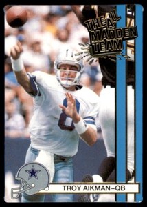 1990 The Action Packed The All-Madden Team Troy Aikman Dallas Cowboys #21