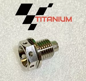 M12X1.5MM HONDA CBR650RA 2024 MAGNETIC DRAIN BOLT TITANIUM RACE DRILLED - Foto 1 di 13