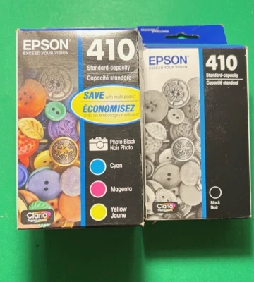 Genuine Epson 410 Ink Cartridge Combo B/C/M/Y-For X830 Printer-Photo-OEM-5PK - Image 1 of 3