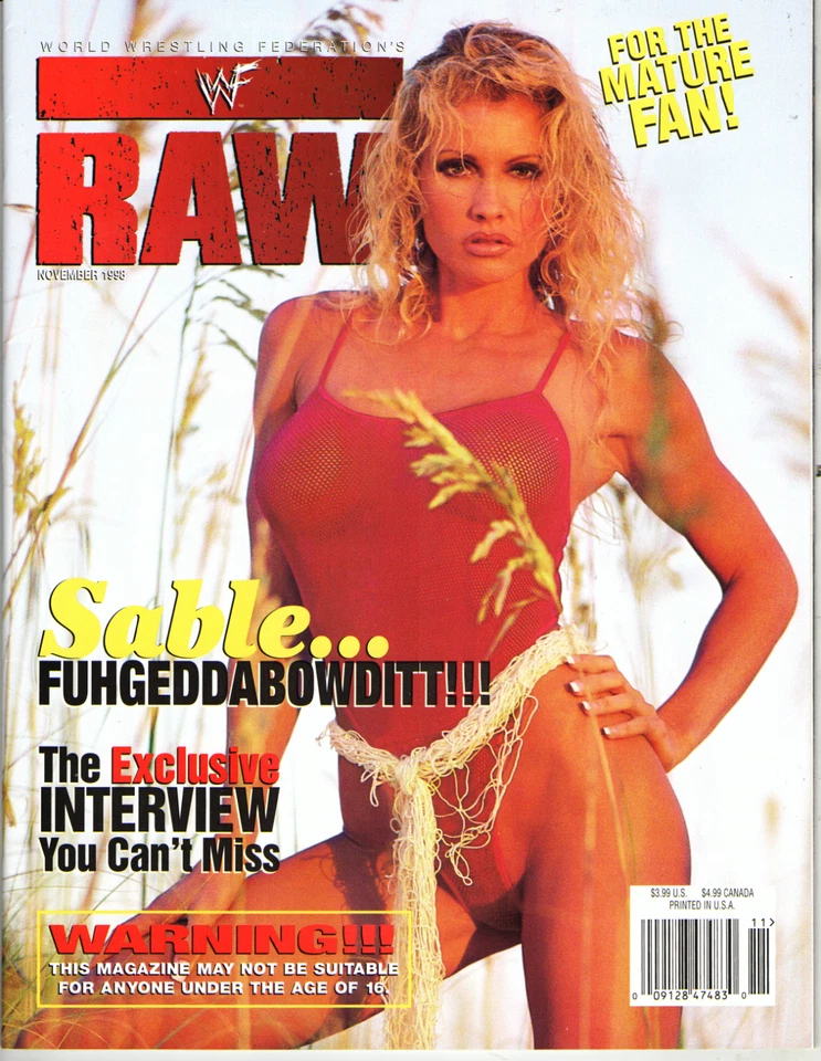 WWF WORLD WRESTLING FEDERATION RAW NOVEMBER 1998 STONE COLD STEVE AUSTIN SABLE - Image 1 of 1