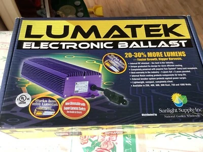 Lumatek Model LK600 - 600W 120/240V Electronic Ballast For Grow Lights UNTESTED - Image 1 of 4