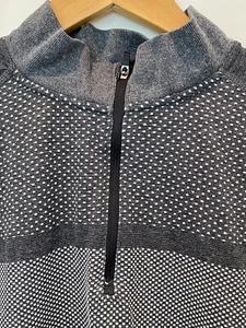 Fila Running 1/4 Zip Long Sleeve Fitted Athletic Shirt Size Large Gray - Picture 1 of 4