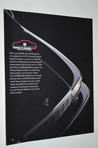 Chevy Caprice Classic 1991 original distribuidor venta carpeta inserción anuncio impreso 91 - Imagen 1 de 1