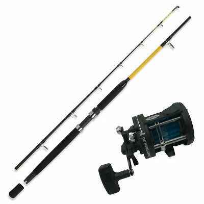 STOLLENWERK Norwegen Profi Angeln komplett Angelset - Marken Combo No4. Rute, Rolle, Schnur
