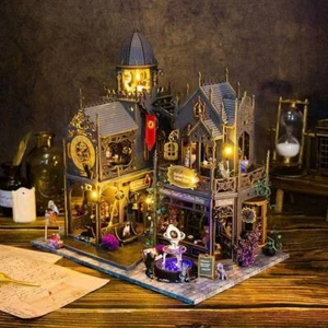 Huoluo Castle 1:24 Scale DIY Dollhouse Miniature Wooden Dolls House Kit + LED - Picture 1 of 14