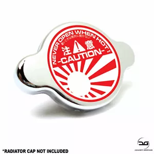 Rising Sun JDM Japanese Radiator Cap Sticker Fits Nissan, Honda, Mazda, Toyota - Picture 1 of 2