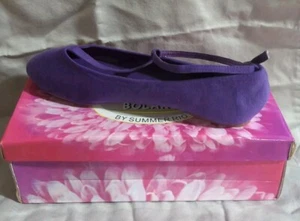 Bolaro by Summer Rio flache lila Samt-Riemchenschuhe Größe 9 - Bild 1 von 7
