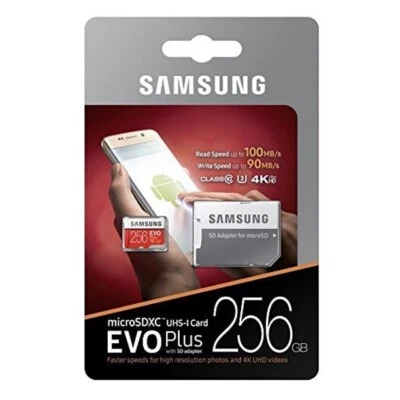 Samsung Memory 256GB EVO Plus Micro SD UHS-1 card with Adapter Class 10 -UK - Image 1 of 4