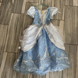 Girls Disney Parks Cinderella Princess Blue Ball Gown Costume Halloween Large 10 - Picture 1 of 9