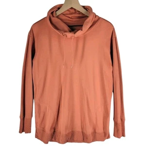 Felpa LL Bean Cozy Supima cotone donna L tasche corallo tempo libero  - Foto 1 di 7