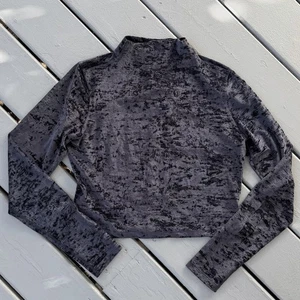 Lululemon Todo Alineado Terciopelo Triturado Capricho Athleisure 12 Negro Recortado Raro - Imagen 1 de 7