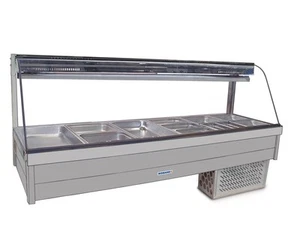 Roband Curved Glass Refrigerated Display Bar, 12 pans - Cold Bain Maries (RB-... - Picture 1 of 1