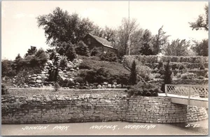Vintage 1940s NORFOLK, Nebraska Real Photo RPPC Postcard "JOHNSON PARK"  Unused - Picture 1 of 2