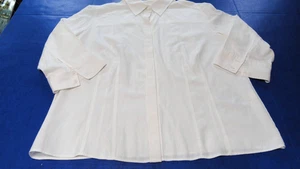 Talbots weiches weißes Oberteil/Bluse Knopfleiste Wm 16 W 3/4 Arm 100 % Baumwolle - Bild 1 von 10