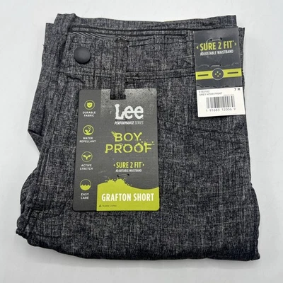 Lee Grafton 短裤 男孩 尺寸 7 深灰色 男孩 精制 2 适合 工装短裤 全新 — 第 1/4 张图片