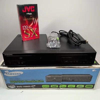 Nuevo Samsung DVD-V9800 DVD/VCR Reproductor Combinado Progresivo HDMI Probado OpenBox Foto 1 de 4