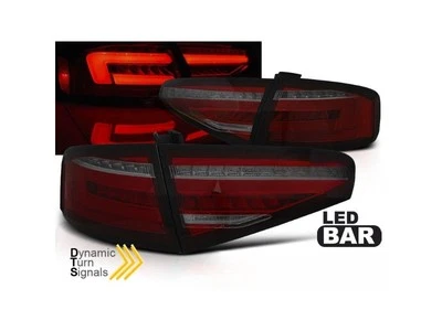 LED BAR TAIL LIGHTS RED SMOKE SEQ fits AUDI A4 B8 2012-2015 Saloon OEM BULB - Image 1 of 4