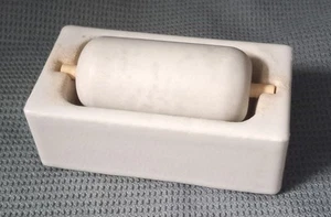 1950s Wilson Jones Co White Porcelain Stamp Envelope Moistener No 6 - Picture 1 of 9