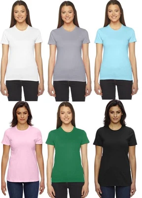 50 Piezas American Apparel Mujeres Juniors Camisetas Venta al por mayor Serigrafía en Blanco Foto 1 de 4