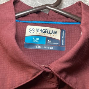 Magellan Fish Gear Women Performance Shirt Dark Red XL Semi-Fitted Long Sleeve - Picture 1 of 7