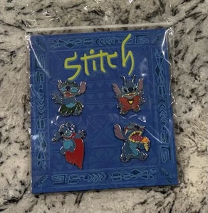 Disney Parks Disney Pin Trading Stitch Booster 4 Pin Set 2014 Alien Stitch New! - Picture 1 of 2