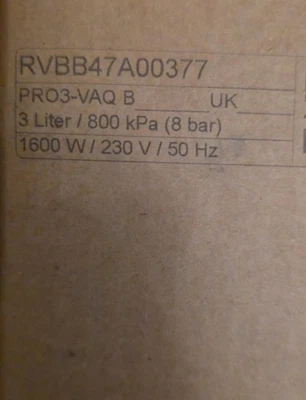 Serbatoio Quooker Fusion Square nero e pro3 B UK. - Immagine 1 di 3