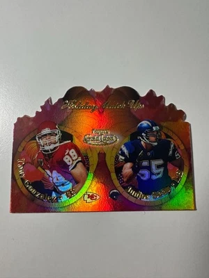 2000 Topps Gold Label Tony Gonzalez Junior Seau Holiday Math-ups Die-Cut #T8 - Image 1 of 2