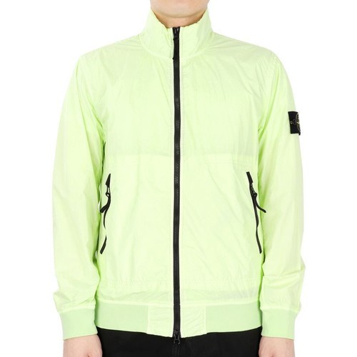 Stone Island Giacca Uomo Badge Patch Collo Alto Nylon (Verde Chiaro) 781542822