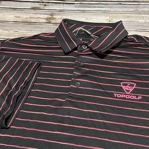 Camiseta polo Under Armour nueva sin etiquetas playoff con logotipo de golf a rayas rendimiento para hombre grande - Imagen 1 de 6