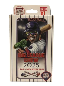 Béisbol BIG LEAGUE CHEW 2025 Novedad Boxer Calzoncillo Ropa Interior Para Hombre XL 40-42 NUEVO EN CAJA - Imagen 1 de 5
