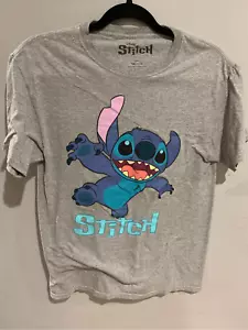T-shirt STITCH Disney-grigio manica corta cotone/poliestere Lilo usata in ottime condizioni donna piccola Lilo - Foto 1 di 5
