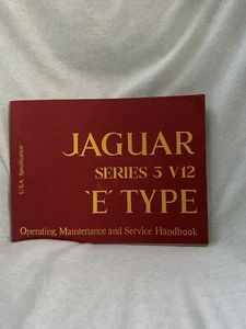 Original Jaguar Series 3 V12 'E' Type Operating, Maintenance, Service Handbook - Picture 1 of 2