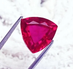 Trillion Shape Natural Red Ruby Loose Gemstone 10.05 Ct Certified With Free Gift - Picture 1 of 7