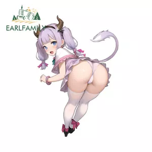 EARLFAMILY 5.1" Kawaii Kanna Sexy Purple Tail Anime Car Decal Motorcycle Sticker - Foto 1 di 2