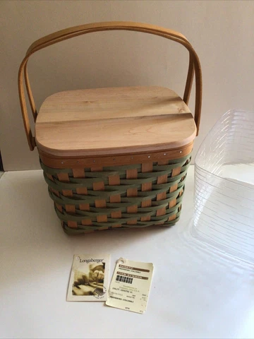 2015 Longaberger Weekender Stairway Basket Stair Step Weave Pattern Hard To Find Cover