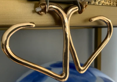 Robert Lee Morris Soho Gold tone Heart hoop earrings 1.6” NWT$48 - Image 1 of 4