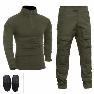 Tactical Uniform Military US Army Combat Suit Hunting Jacket Pants Set Paintball