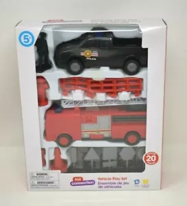 NEW Kid Connection Vehicle Play Set (20 Pieces) Police & Fire Truck - Bild 1 von 3