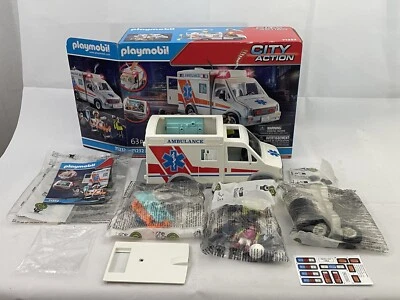 Playmobil City Life Buildable Hospital Ambulance with Sound 71232 -New- open Box - Image 1 of 4