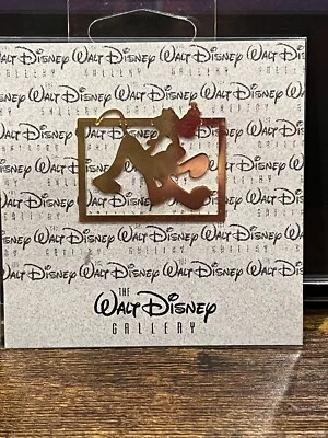 Walt Disney Gallery Pluto Dog  Gold Laser Cut Clip-On Bookmark - New - Image 1 of 4