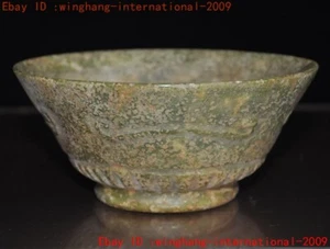 6"Old Chinese Hongshan Culture Meteorite iron (black magnet) Tea cup Bowl Bowls - Picture 1 of 8