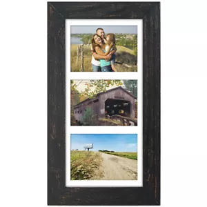 Malden 3 Opening 5x7 Rough Black Manhattan Frame - Picture 1 of 2