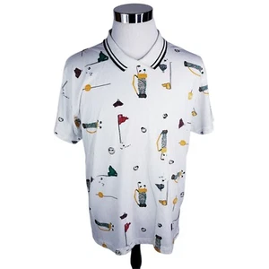 Vtg Russ Sport White Short Sleeved Golf Polo Size XL - Picture 1 of 5