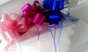 💜2 Large Hamper Basket Bags Only Cellophane Basket Wrap Bows Not Included - Picture 1 of 3