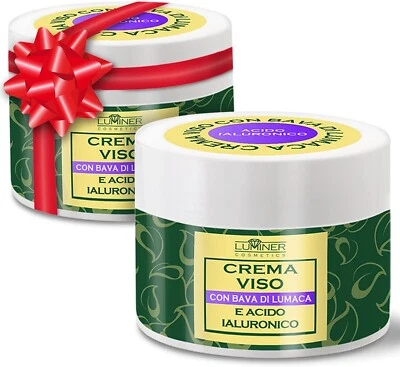 LUMINER COSMETICS LUMINER® 150ml+150ml Crema Viso Antirughe Con Bava di Lumaca al 70%